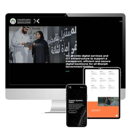 Sharjah e-government department custom designed website project